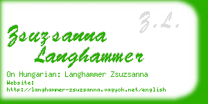 zsuzsanna langhammer business card